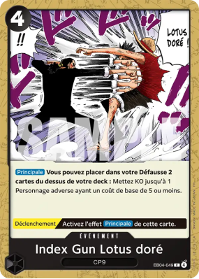 Carte One Piece Index Gun Lotus doré EB04-049 C