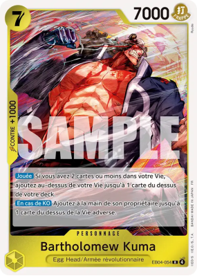 Carte One Piece Bartholomew Kuma EB04-054 R