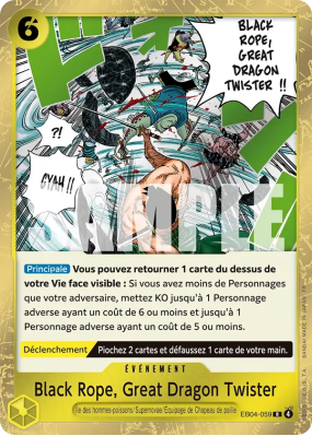 Carte One Piece Black Rope, Great Dragon Twister EB04-059 R