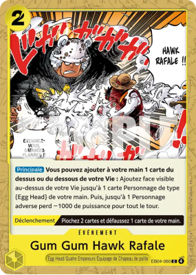 Carte One Piece Gum Gum Hawk Rafale EB04-060 C