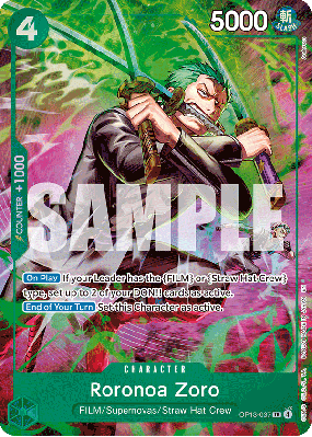 Carte One Piece Roronoa Zoro OP13-037 TR