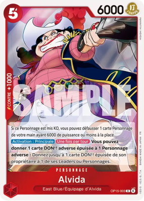 Carte One Piece Alvida OP15-003 R