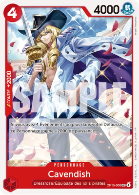 Carte One Piece Cavendish OP15-006 UC