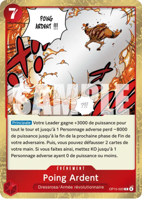Carte One Piece Poing Ardent OP15-020 R