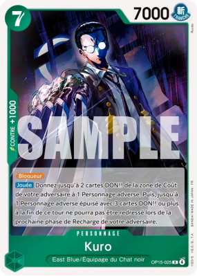 Carte One Piece Kuro OP15-025 R