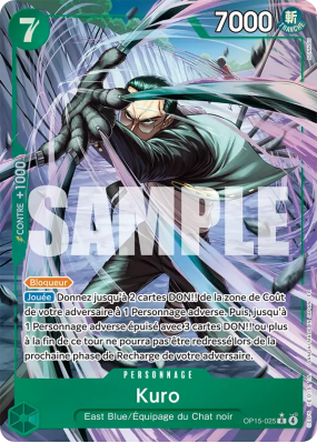 Carte One Piece Kuro OP15-025 R ALT ART