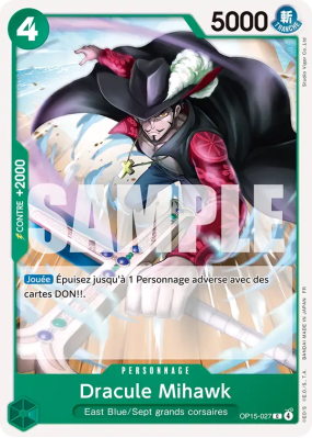 Carte One Piece Dracule Mihawk OP15-027 C