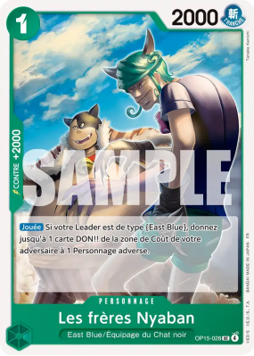 Carte One Piece Les frères Nyaban OP15-028 UC