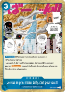 Carte One Piece Je vous en prie, m'sieur Luffy, c'est pour vous !! OP15-055 R