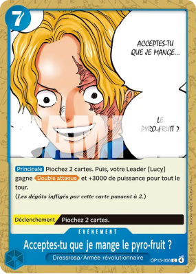 Carte One Piece Acceptes-tu que je mange le pyro-fruit ? OP15-056 C