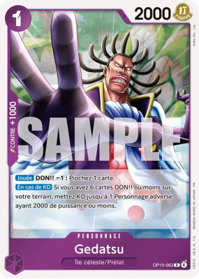 Carte One Piece Gedatsu OP15-063 R