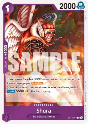 Carte One Piece Shura OP15-067 R