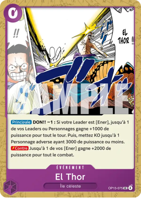 Carte One Piece El Thor OP15-075 UC