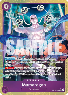 Carte One Piece Mamaragan OP15-078 SR ALT ART