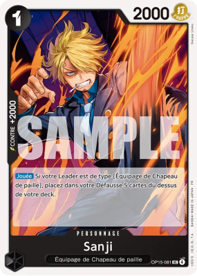 Carte One Piece Sanji OP15-081 UC