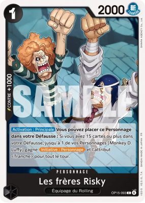 Carte One Piece Les frères Risky OP15-093 C
