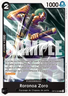 Carte One Piece Roronoa Zoro OP15-094 UC