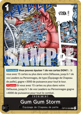 Carte One Piece Gum Gum Storm OP15-095 UC