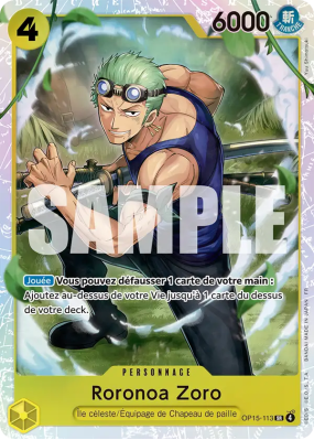 Carte One Piece Roronoa Zoro OP15-113 SR