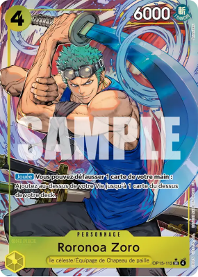 Carte One Piece Roronoa Zoro OP15-113 SR ALT ART