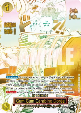 Carte One Piece Gum Gum Carabine Dorée OP15-116 R ALT ART