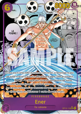 Carte One Piece Ener OP15-118 SEC MANGA RARE