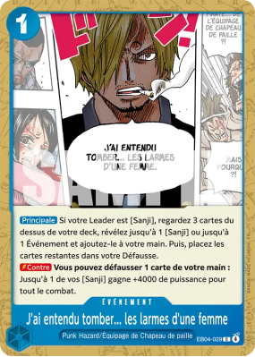 Carte One Piece J'ai entendu tomber les larmes d'une femme EB04-029 C