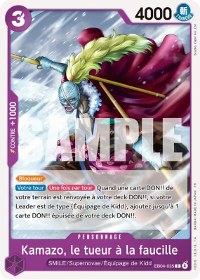 Carte One Piece Kamazo, le tueur à la faucille EB04-035 C