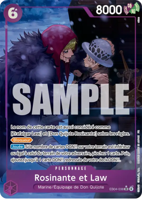 Carte One Piece Rosinante et Law EB04-038 SR ALT ART