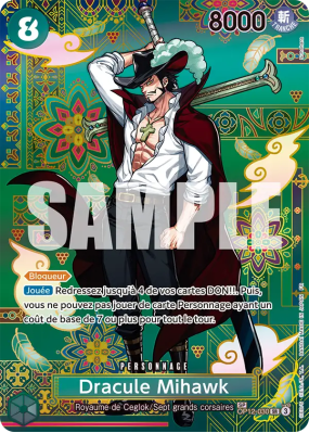 Carte One Piece Dracule Mihawk OP12-030 SP CARD