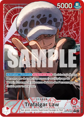 Carte One Piece Trafalgar Law OP14-001 L ALT ART