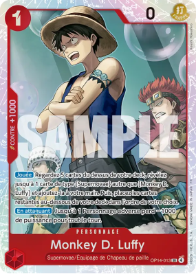 Carte One Piece Monkey D. Luffy OP14-013 SR