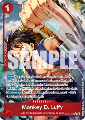 Carte One Piece Monkey D. Luffy OP14-013 SR ALT ART