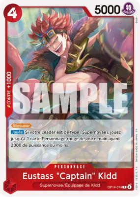 Carte One Piece Eustass "Captain" Kidd OP14-014 R