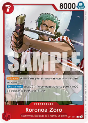 Carte One Piece Roronoa Zoro OP14-015 R