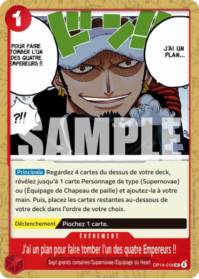Carte One Piece J'ai un plan pour faire tomber l'un des quatre Empereurs !! OP14-019 UC