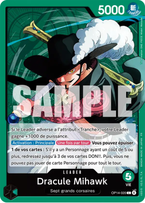 Carte One Piece Dracule Mihawk OP14-020 L