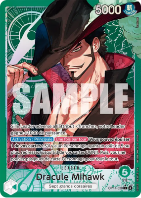 Carte One Piece Dracule Mihawk OP14-020 L ALT ART