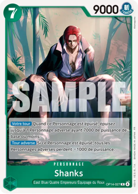 Carte One Piece Shanks OP14-027 R