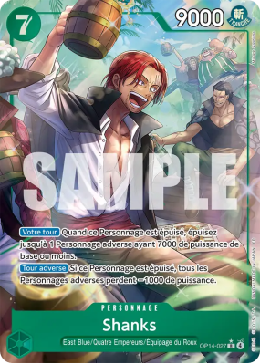 Carte One Piece Shanks OP14-027 R ALT ART