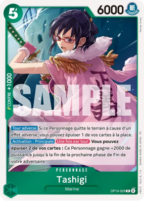 Carte One Piece Tashigi OP14-029 R