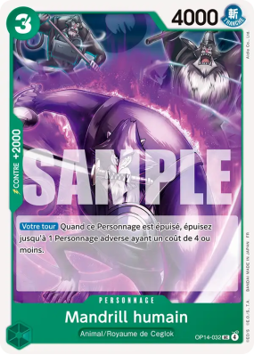 Carte One Piece Mandrill humain OP14-032 UC