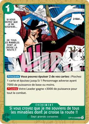 Carte One Piece Si vous croyez que je me souviens de tous les minables dont je croise la route !! OP14-038 UC