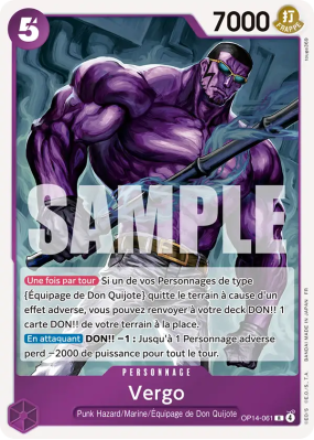 Carte One Piece Vergo OP14-061 R
