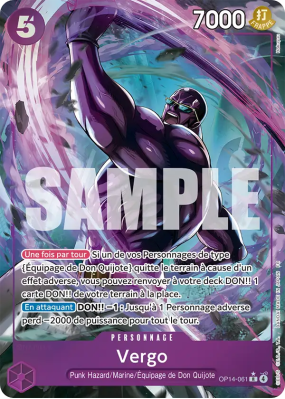 Carte One Piece Vergo OP14-061 R ALT ART