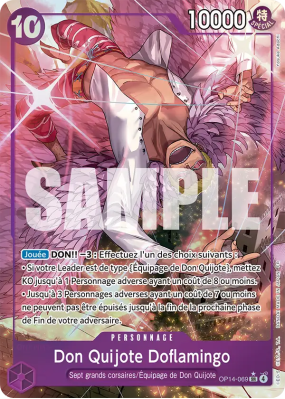 Carte One Piece Don Quijote Doflamingo OP14-069 SR ALT ART