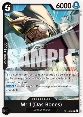 Carte One Piece Mr 1(Das Bones) OP14-090 R