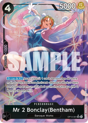 Carte One Piece Mr 2 Bonclay(Bentham) OP14-091 SR ALT ART