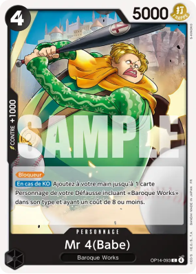 Carte One Piece Mr 4(Babe) OP14-093 C
