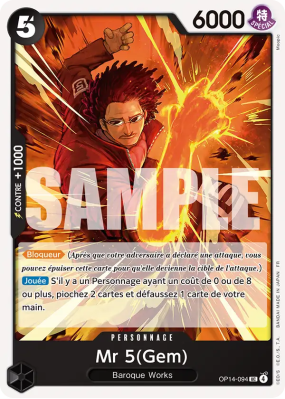 Carte One Piece Mr 5(Gem) OP14-094 UC